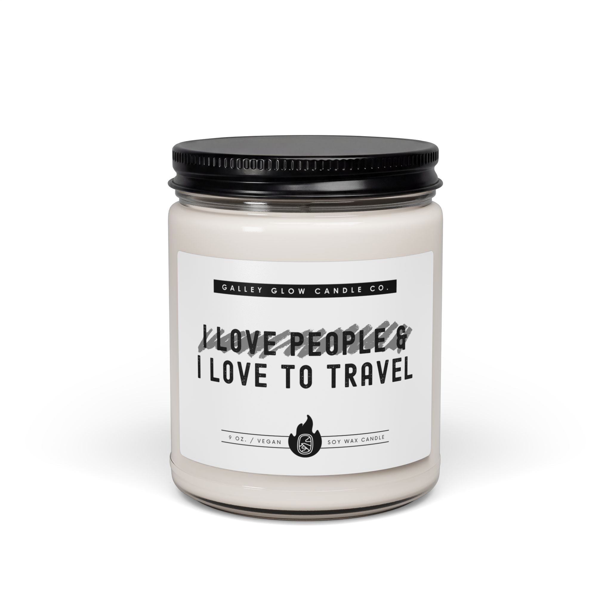 I Love People & I Love to Travel - Scented Candle